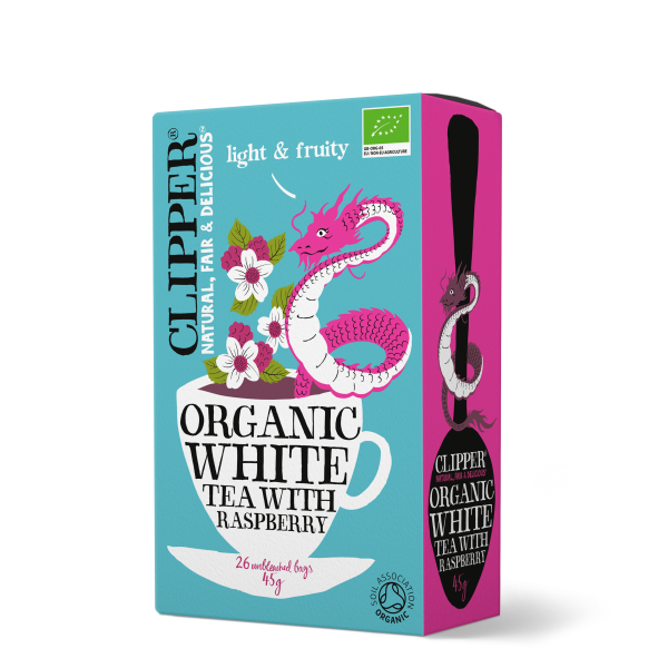 Organic white tea with raspberry