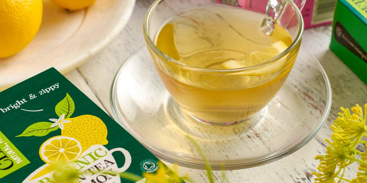 Clipper green tea with lemon