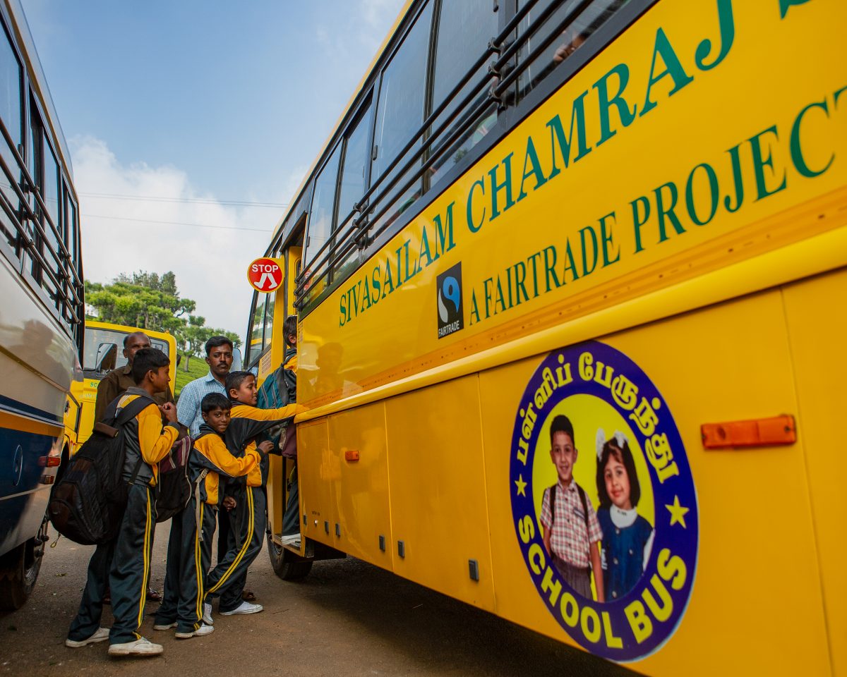 School bus Fairtrade Premium Chamraj Estate